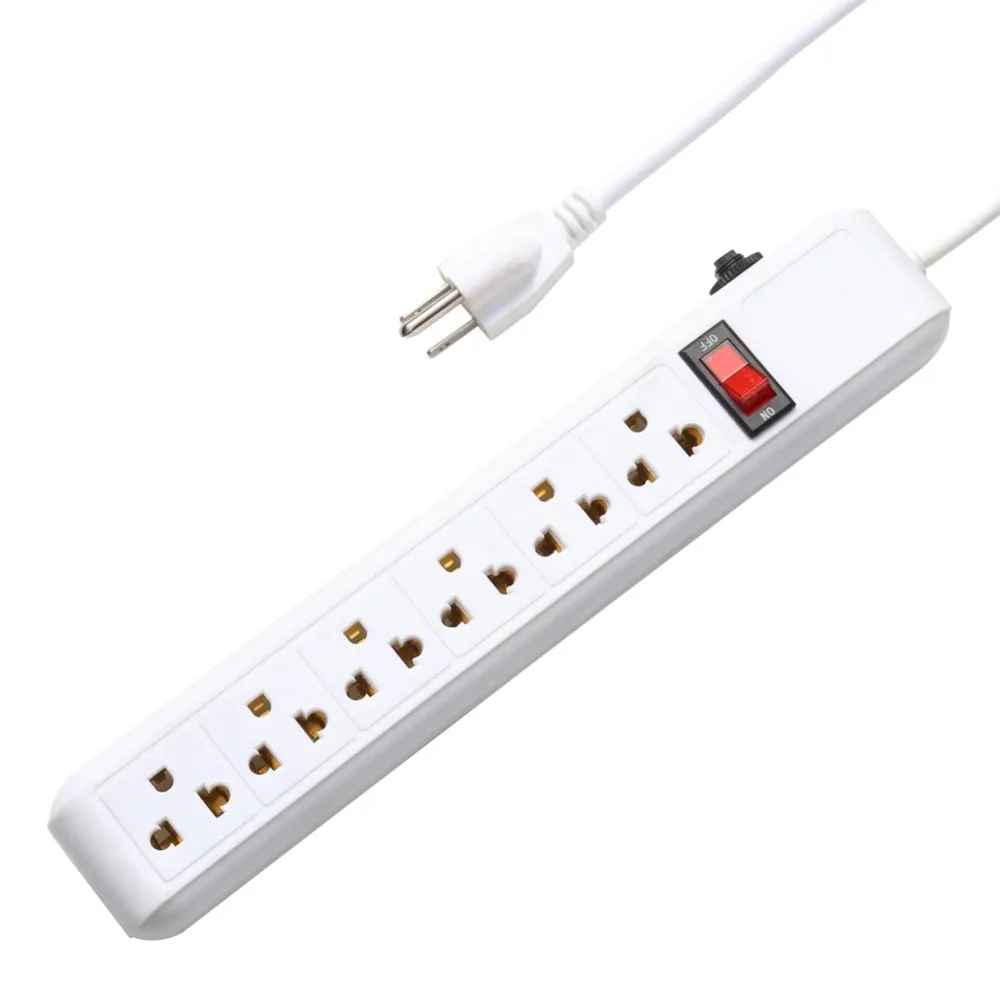 American electronic controlled power socket with 6 outlets
