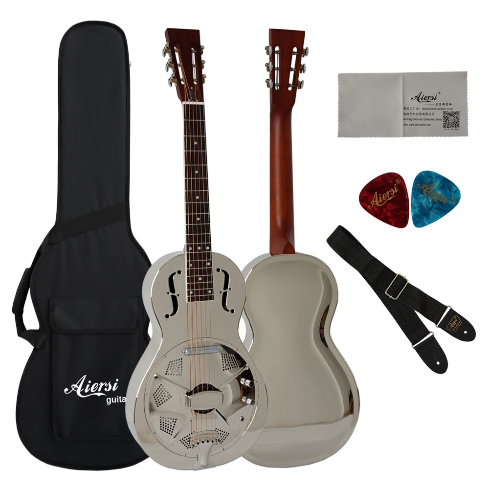 Aiersi Bluegrass Dobro Parlour Resonator Guitar Guitarra Electrica