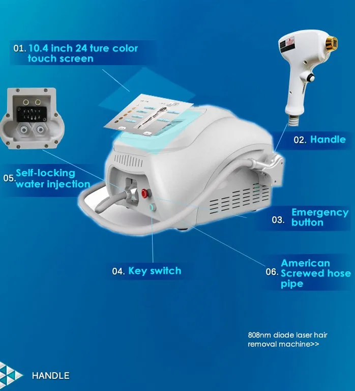 808nm diode laser hair machine