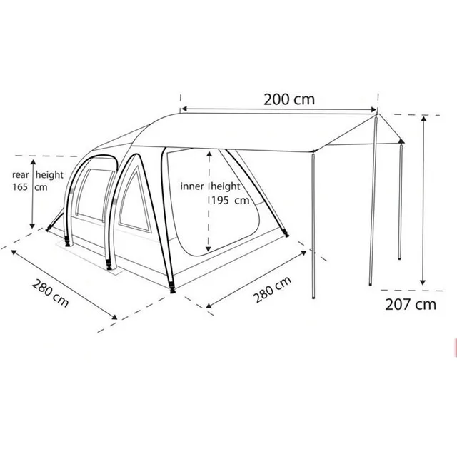 Large capacity family tent for 5-8 person pop up inflatable camping tent C01-IT1004