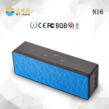 3 Colors N16 With Audio input Handsfree Touch Button memory card Function Water Cube Stereo Bluetooth Speaker