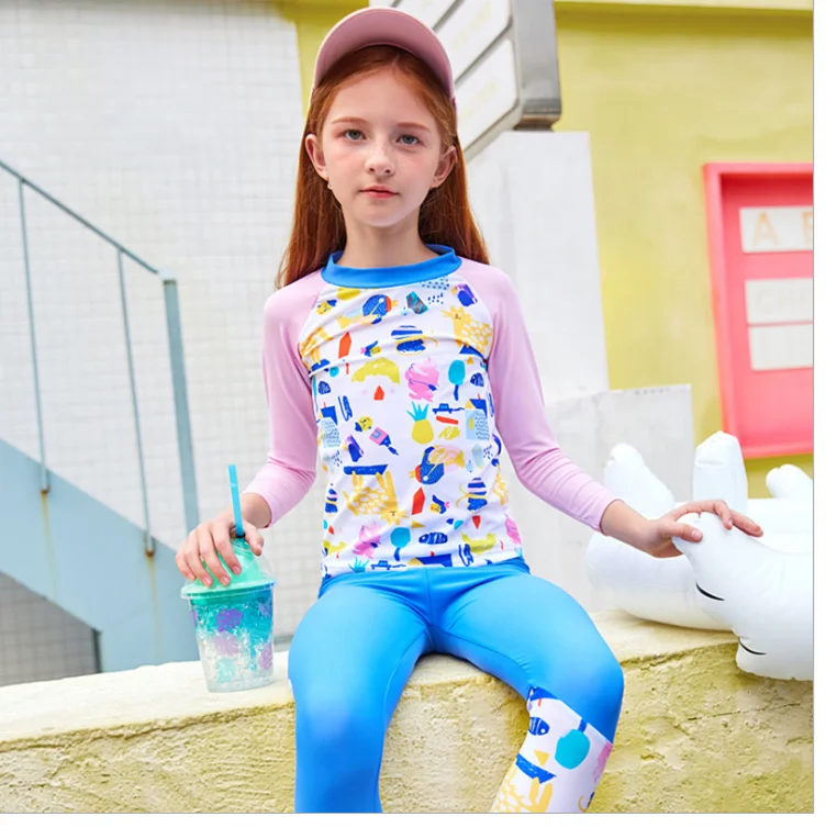 Custom Logo One Piece Printing 5-14 Year-old Yong Girl Swimsuit - Buy