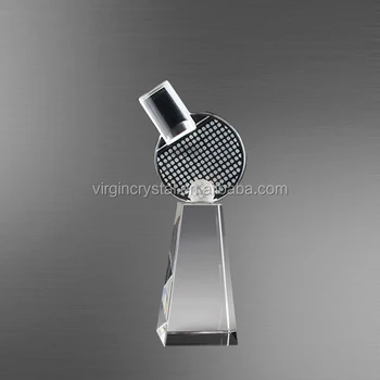 Hot Sale Blank Ping Pong Crystal Trophy Glass Table Tennis Awards For Wholesale Souvenir Buy Ping Pong Trophy Table Tennis Trophy Blank Glass Award