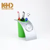 KH-CL053 KING HEIGHT Home Decoration Business Office Gift Present Idea Pen Holder Desk Table Clock