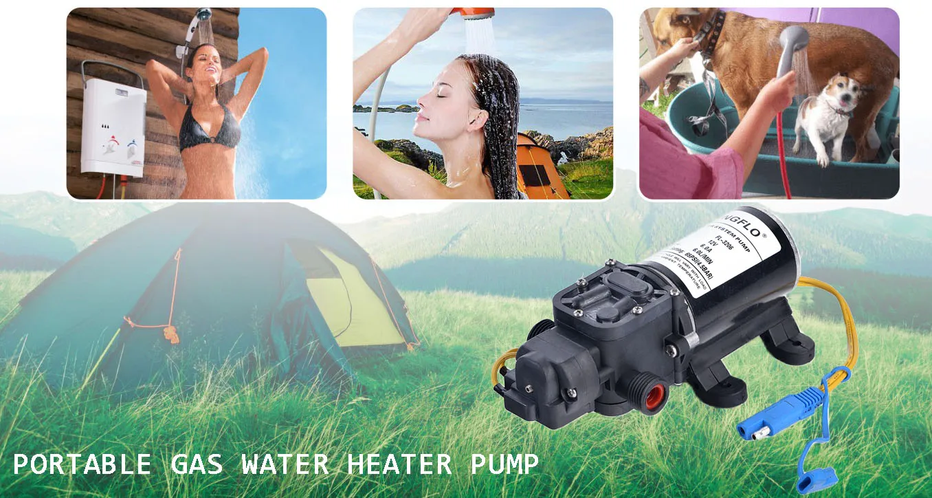 Portable Gas Hot Water Heater 65psi 6.0lpm Selfpriming Water Heat Pump