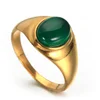 Artificial diamond jewellery stainless steel mount simple design big stone oval emerald ring