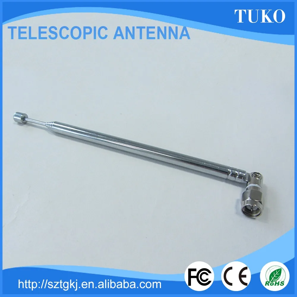 Aluminum Whip Antenna Telescopic Fm Radio Antenna Connector Am Fm Radio