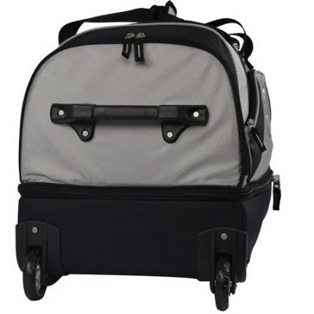 Custom brand 30 inch drop bottom wheeled duffel bag business man travel trolley rolling tool duffle bag
