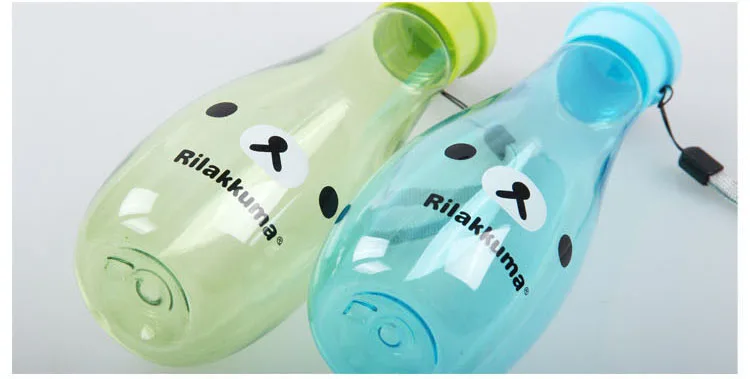 400ml Cartoon Design Plastic Soda Bottle With Swing Top