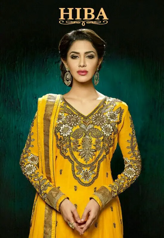 Catalogue Design Anarkali Dress Designer Wedding Salwar Kameez Catalogue Design Anarkali Dress Designer Wedding Salwar Kameez Indian Bridal Yellow Color Party Wear 2017 Designs