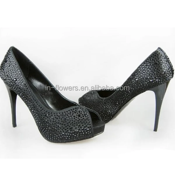 ladies black party shoes