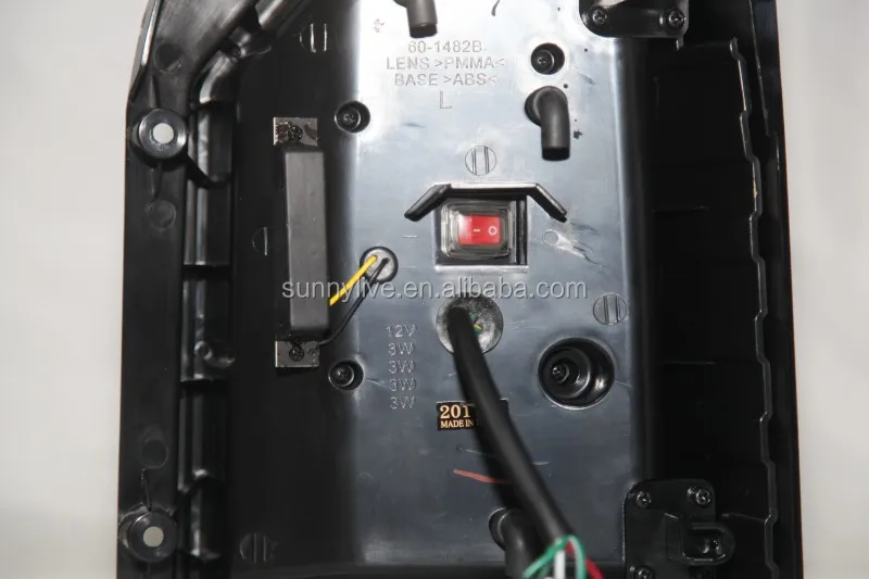 For Volkswagen Transporter T6 led rear light Black Housing Clear cover