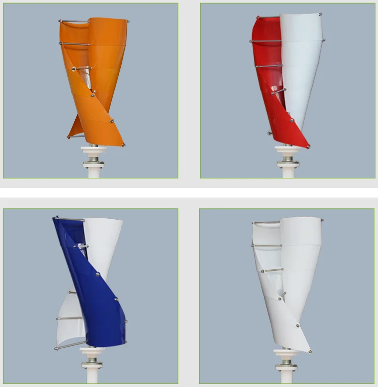 300w Vawt 2m/s Start 12/24v Low Noise Home Use Vertical Wind Tunnel