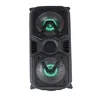 6.5"+6.5" Full Range Woofer Active Standing DJ KARAOKE Portable Speaker Wireless with MIC input AND BT/USB/TF