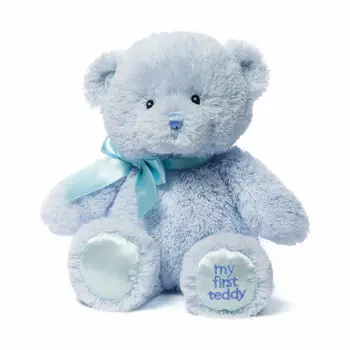 dark blue with white teddy bear