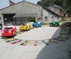Bus car style amusement park accessories kids electric amusement track train rides set toy game machine