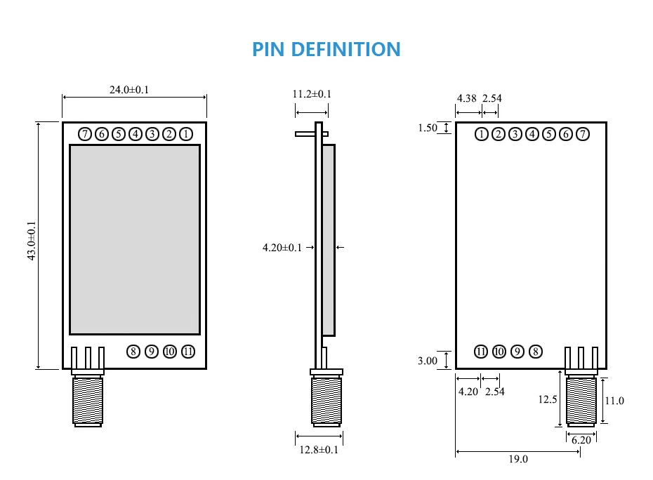 E32-433T30D SX1278/SX1276 7.5km 433MHz LoRa rf radio wireless data transmitter receiver module - ANKUX.COM