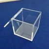 Small Square Clear Acrylic Gift Box Crystal Perspex Boxes With Hingled Lids