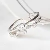 [Meteor Crown] S925 Silver Ring Zircon Water Drill Forefinger Ring