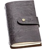 Embossed logo large refillable leather journals and notepades with handmade paper