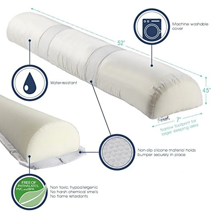 Foam Safety Guard Semicircle Bed Rail Bumper Pad For Toddler Toddler