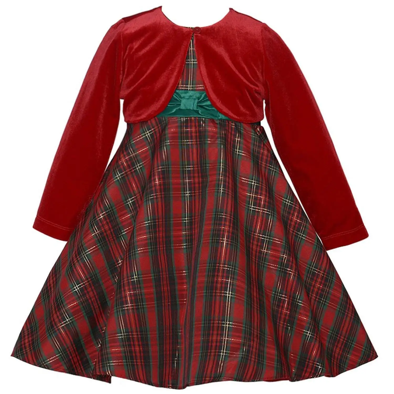 baby girl green holiday dress