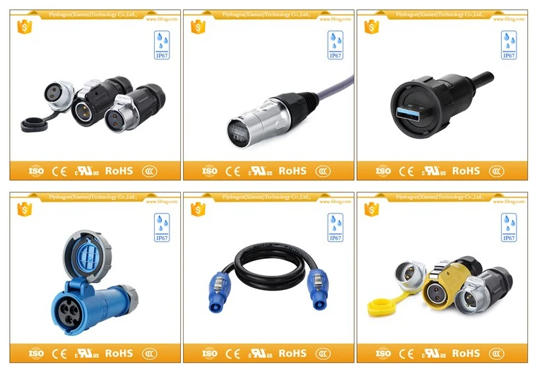 2018 hot selling bulkhead m12 electrical connectors