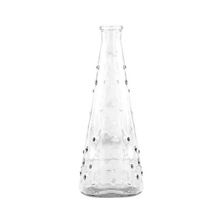 Cone Shape Tall Trumpet Large Clear Glass Vase Flower Stand Buy