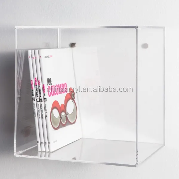 Acrylic Book Cube Shelf Wall Mount Boxes Display Acrylic Book Cube Shelf Wall Mount Boxes Display