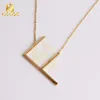 18 karat gold necklace Gold Plated letter alphabet necklace
