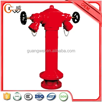 2 Way 4 Inch Bs Standard Pillar Fire Hydrant With Valves - Buy Pillar ...