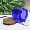 30g 50g 80g 150g 300g blue cosmitic plastic cream jar with copper color lid PJ-06R
