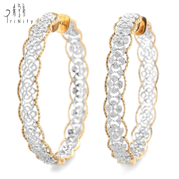 Wholesale Korean 18k Yellow Gold Plated Fancy Small Women's earrings Designs Pictures For Ladies Girls