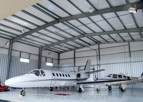 prefabricated light steel structure aircraft hangar