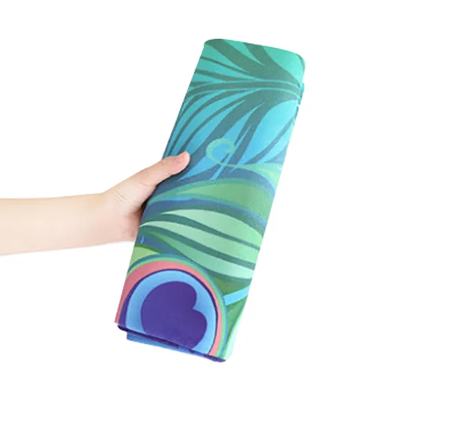 Travel yoga mat, extra thin suede yoga mat towel/natural rubber yoga mat
