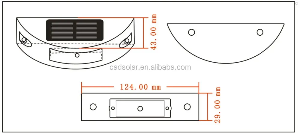 strobe solar road marker light