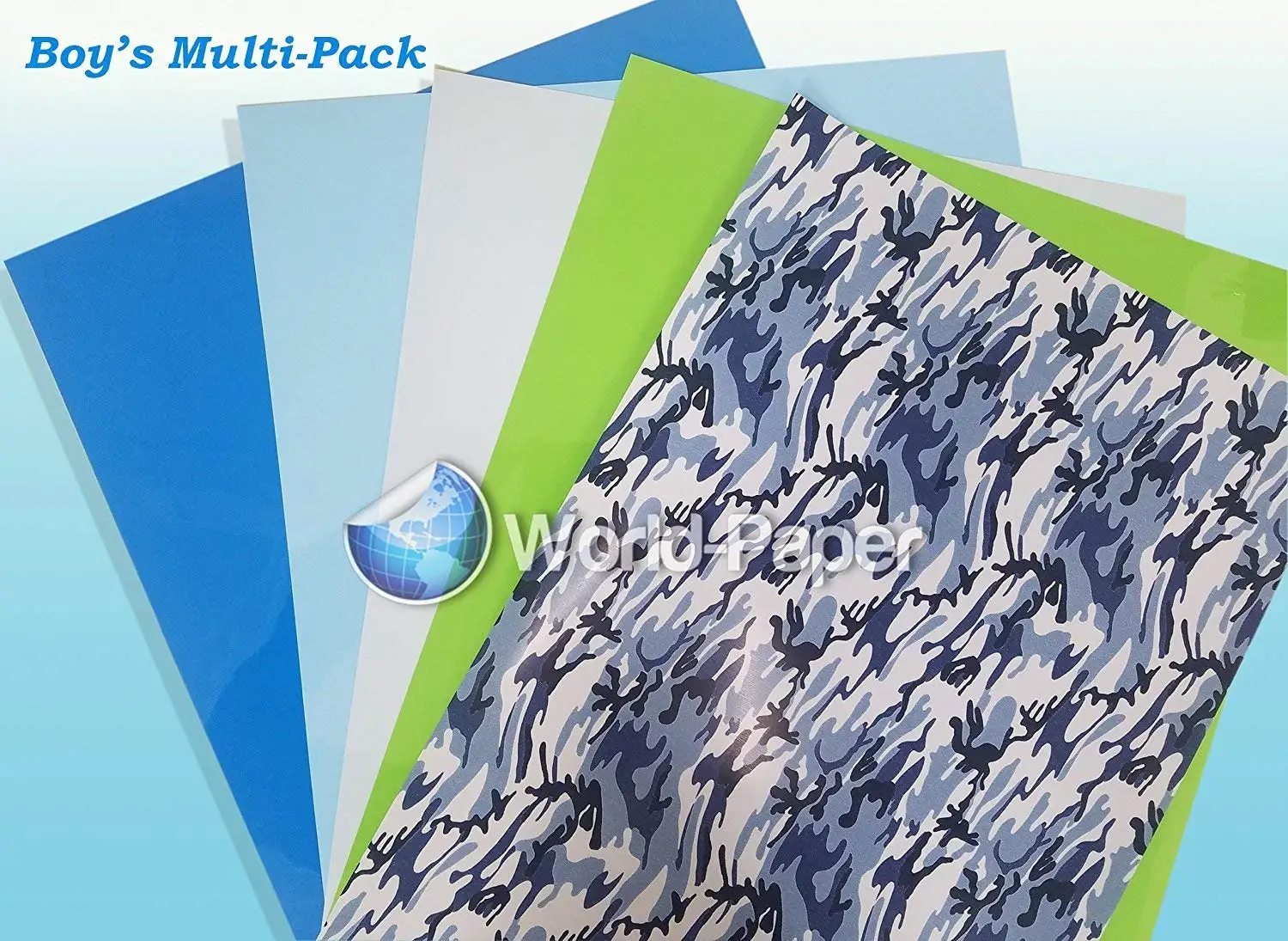 5 Sheets HTV Soft-Stretch Heat Transfer Vinyl Bundle Boy's Multi-Pack Heat Transfer Vinyl