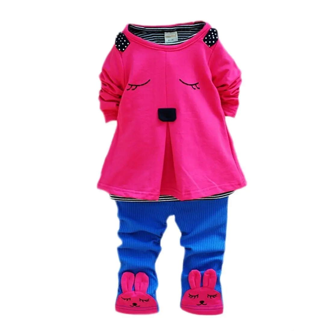 Bunny Rabbit Suit - SODIAL(R)Baby Girls Kid Princess Bunny Rabbit Suit T-Shirt Clothes Pants Outfit 2PC Set Pink 6-12m