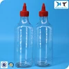 China suppliers 500ml transparent plastic bottles with Sharp mouth cap,Jam bottles