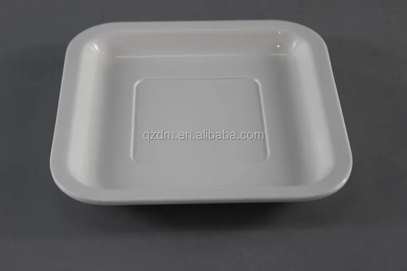 6" Square Melamine tray ,Melamine White tray