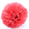 Christmas Party Decoration 12inch 30cm Red Color Hanging Paper Tissue Pom Poms