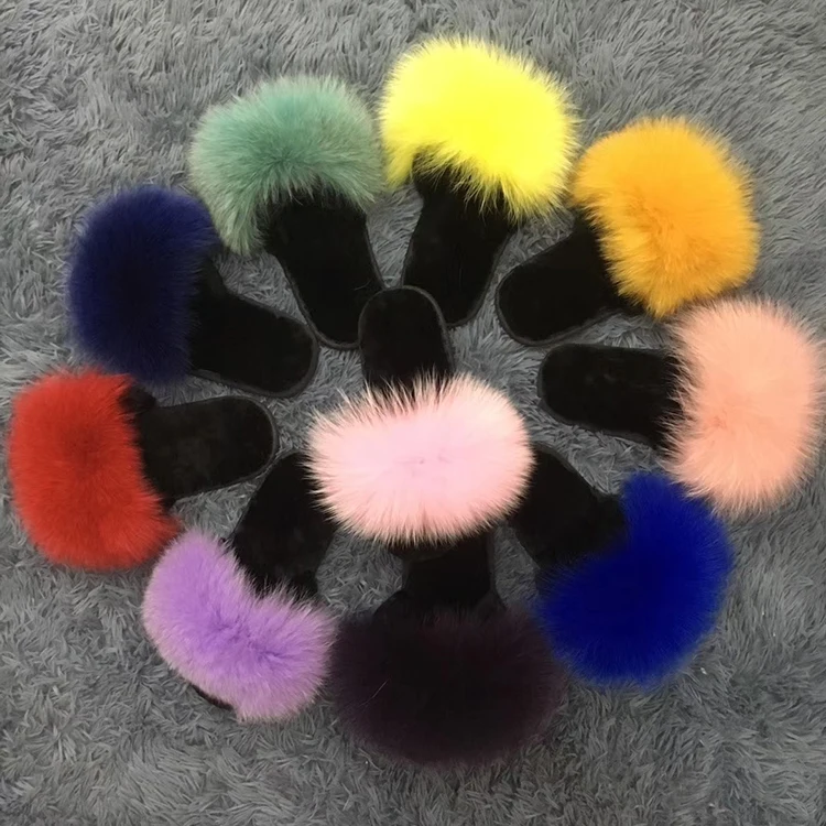 faux fur slides wholesale