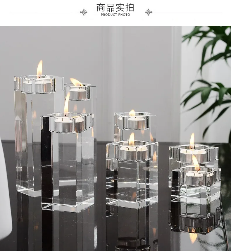 product wholesale carved crystal tealight candlestick customize k9 crystal candle holder-24