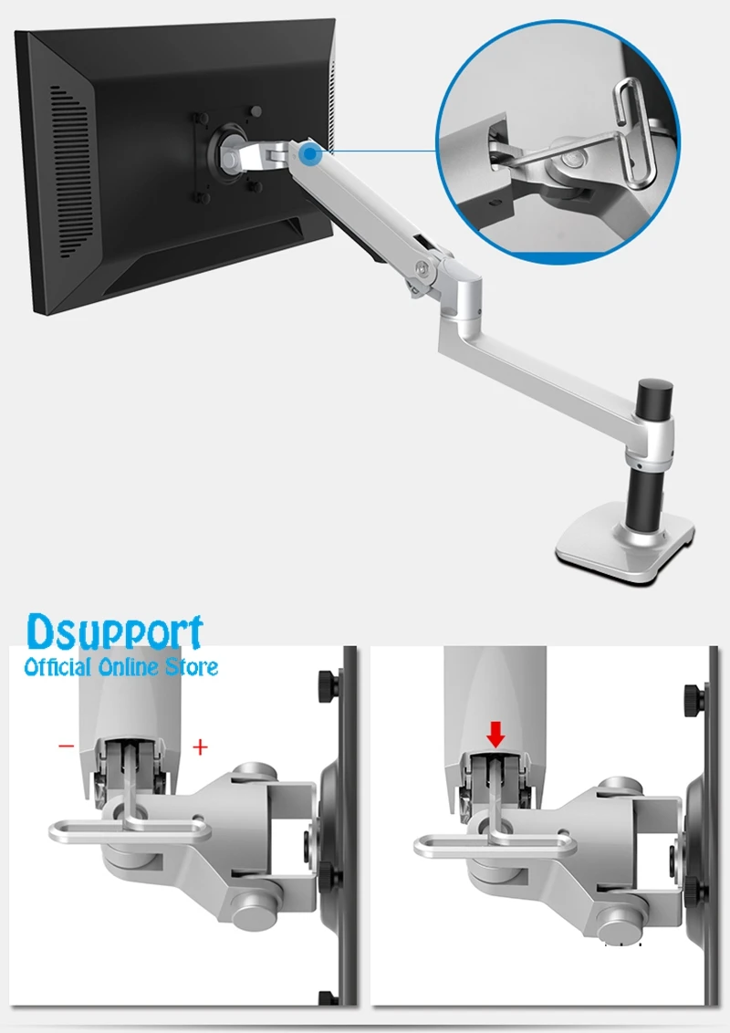 Aluminum Full Motion Free Lifting Ultra Long Arm 1032 Inch Led Lcd