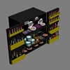 custom acrylic cosmetic makeup display lipstick stand holder with lockable door