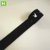 High quality custom black and white color logo elastic band unique silicone screen printing