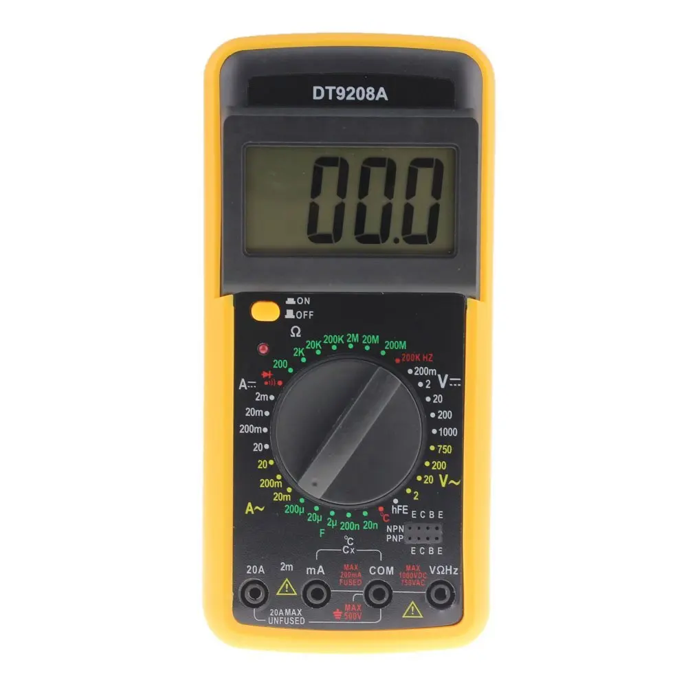 Buy Alloet Dt-9208a Digital Multimeter Lcd Multi-tester Volt Amp Ohm Hz 