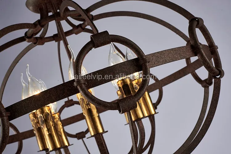 Turkish vintage industrial camino round drum circular lantern led pendant light chandelier for living room