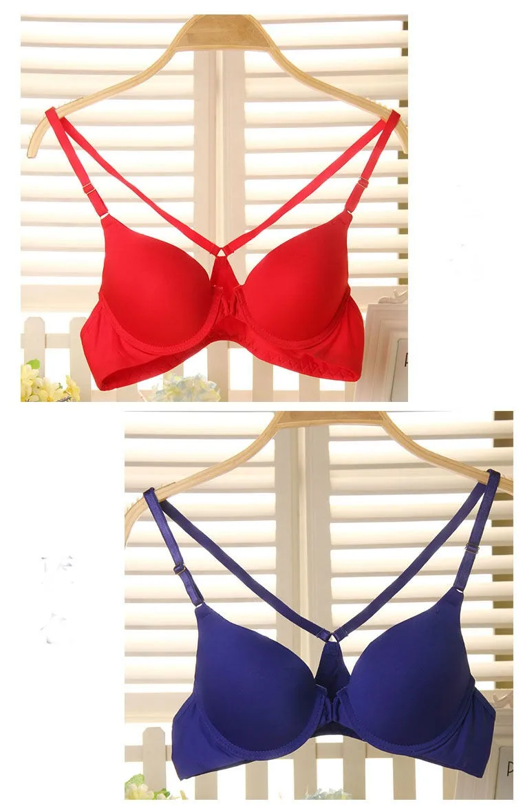 Latest Fashion Sexy Women Front Closure Net Bra With Double Layer Back 