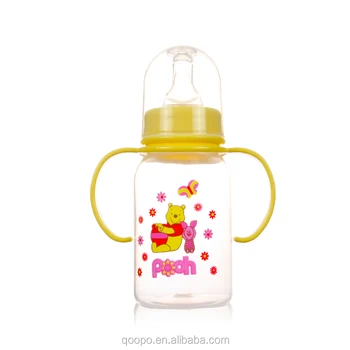 5oz Standard Neck Baby Milk Bottle Plastic Hands Free Baby Bottle